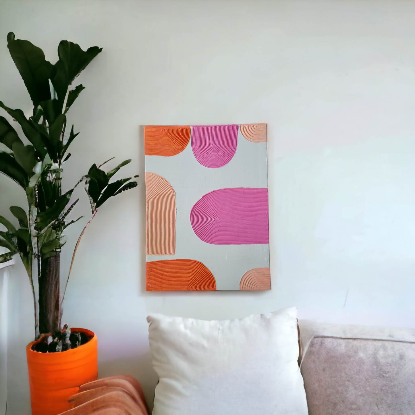 Happiness Textured Art Piece